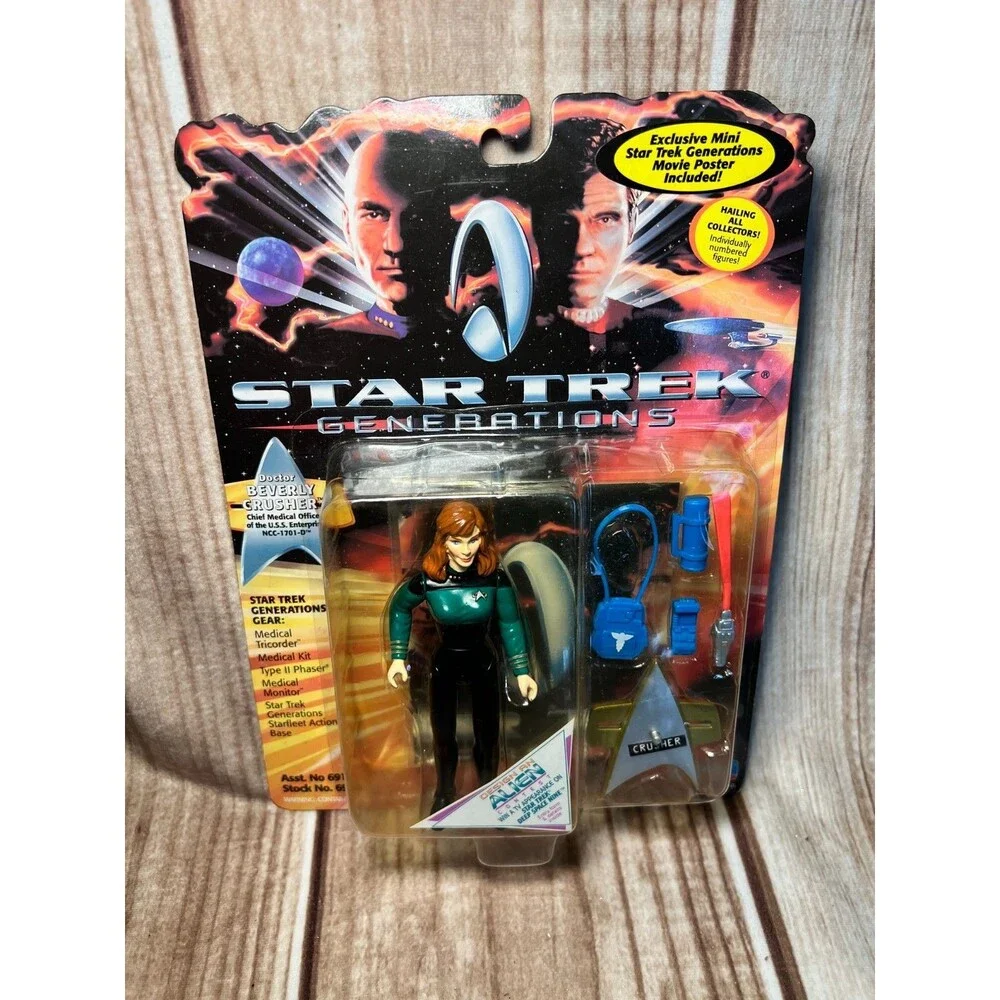 Vintage 1994 Playmates Star Trek Generations Doctor Beverly Crusher NIP